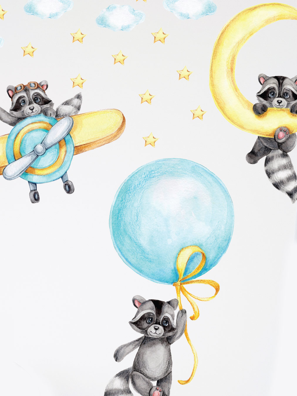 מדבקות קיר דביבונים בעננים מדבקות קיר דביבונים בעננים