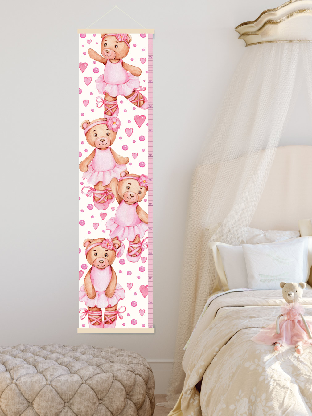 מד גובה בלרינות דובונים מד גובה בלרינות דובונים